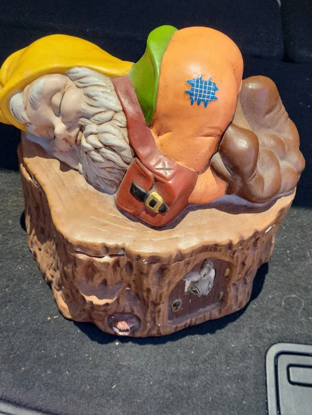 Whimsical Gnome Ceramic Food Storage Jar - Orange & Brown